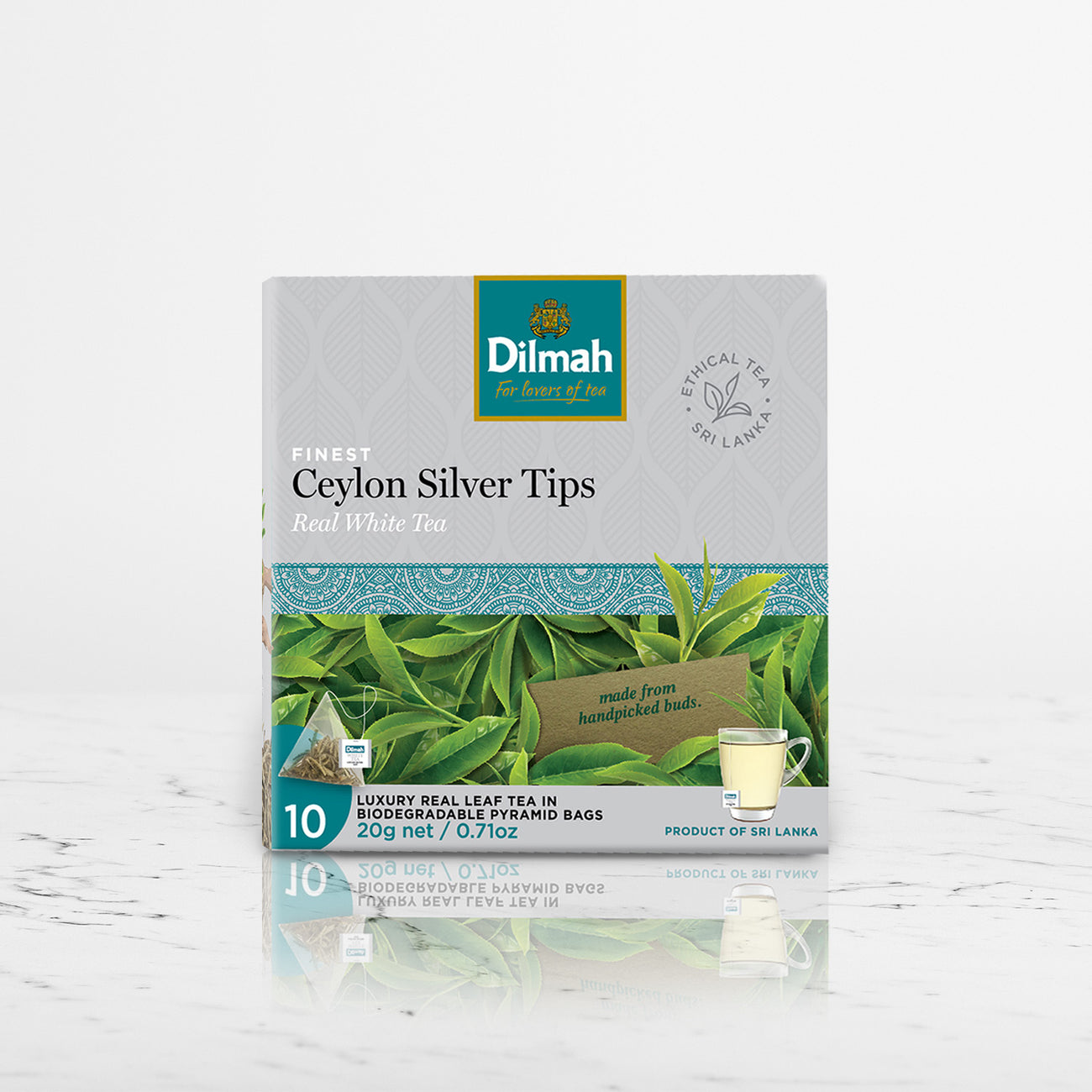 White Tea Ceylon Silver Tips 10 Luxury Leaf Bags – Dilmah New Zealand