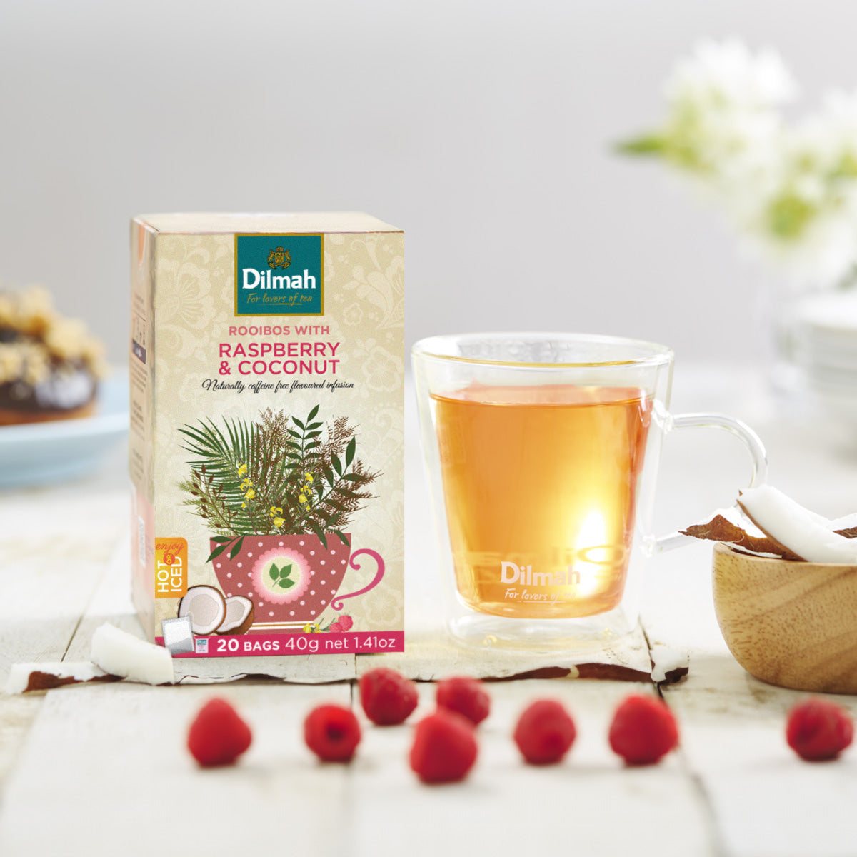 Raspberry & Coconut Infusion 20 Tea Bags