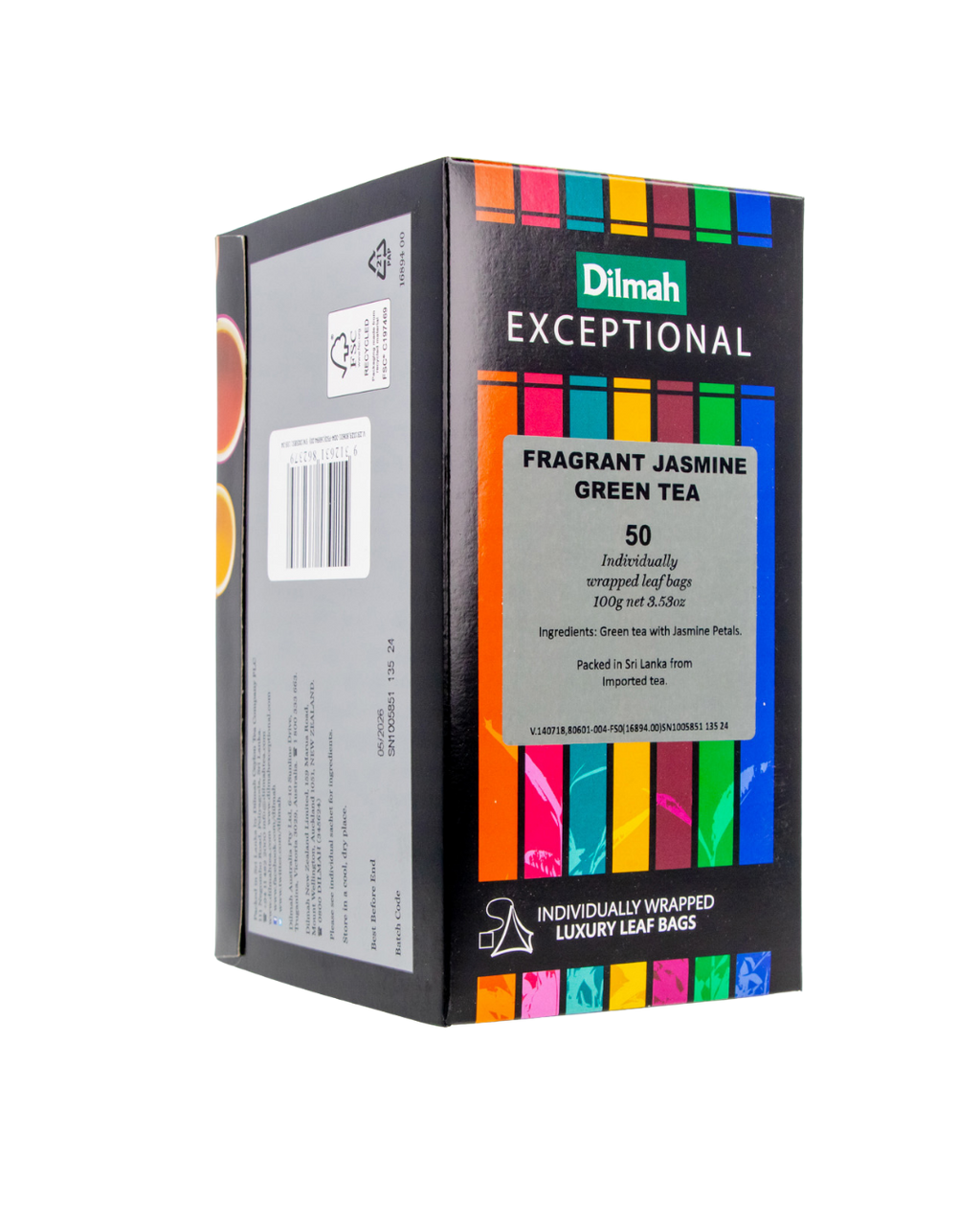Exceptional Fragrant Jasmine Green Tea 50 Enveloped Tea Bags