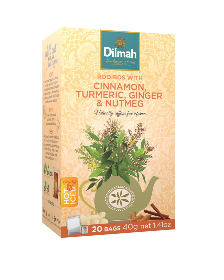 Cinnamon, Turmeric, Ginger And Nutmeg Infusion 20 Tagged Tea Bags