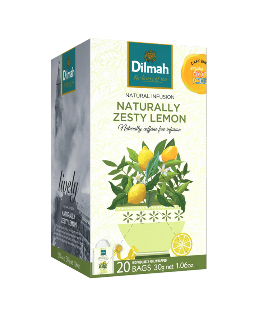 Naturally Zesty Lemon Infusion 20 Foil Sachets Tea Bags INN