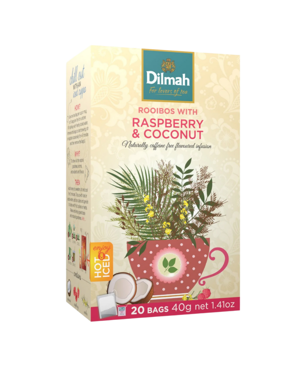 Raspberry & Coconut Infusion 20 Tea Bags