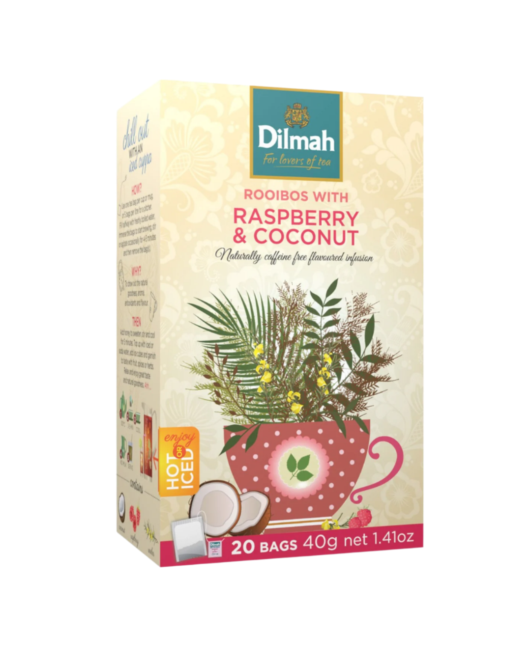 Raspberry & Coconut Infusion 20 Tea Bags