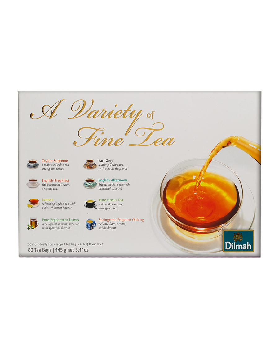 Variety of Fine Tea Gift Pack 80 Sachets