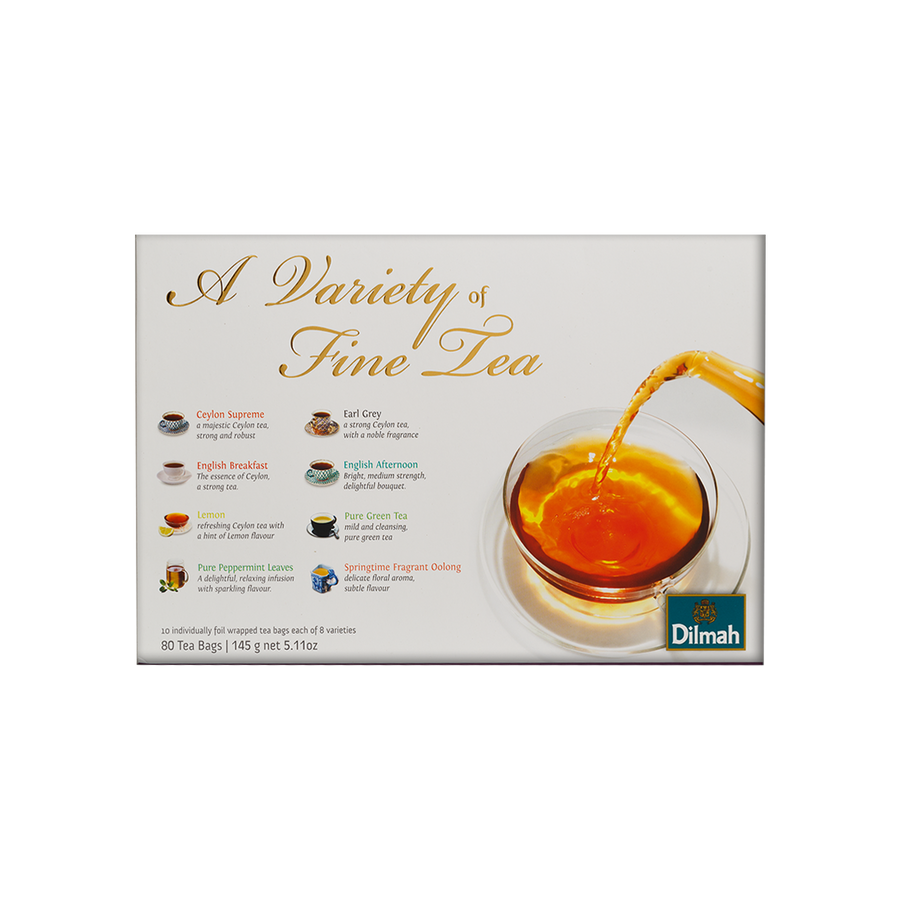 Variety of Fine Tea Gift Pack 80 Sachets