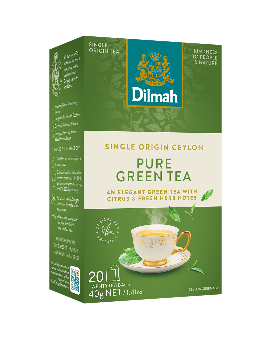 Pure Green Tea 20 Tagged Tea Bags