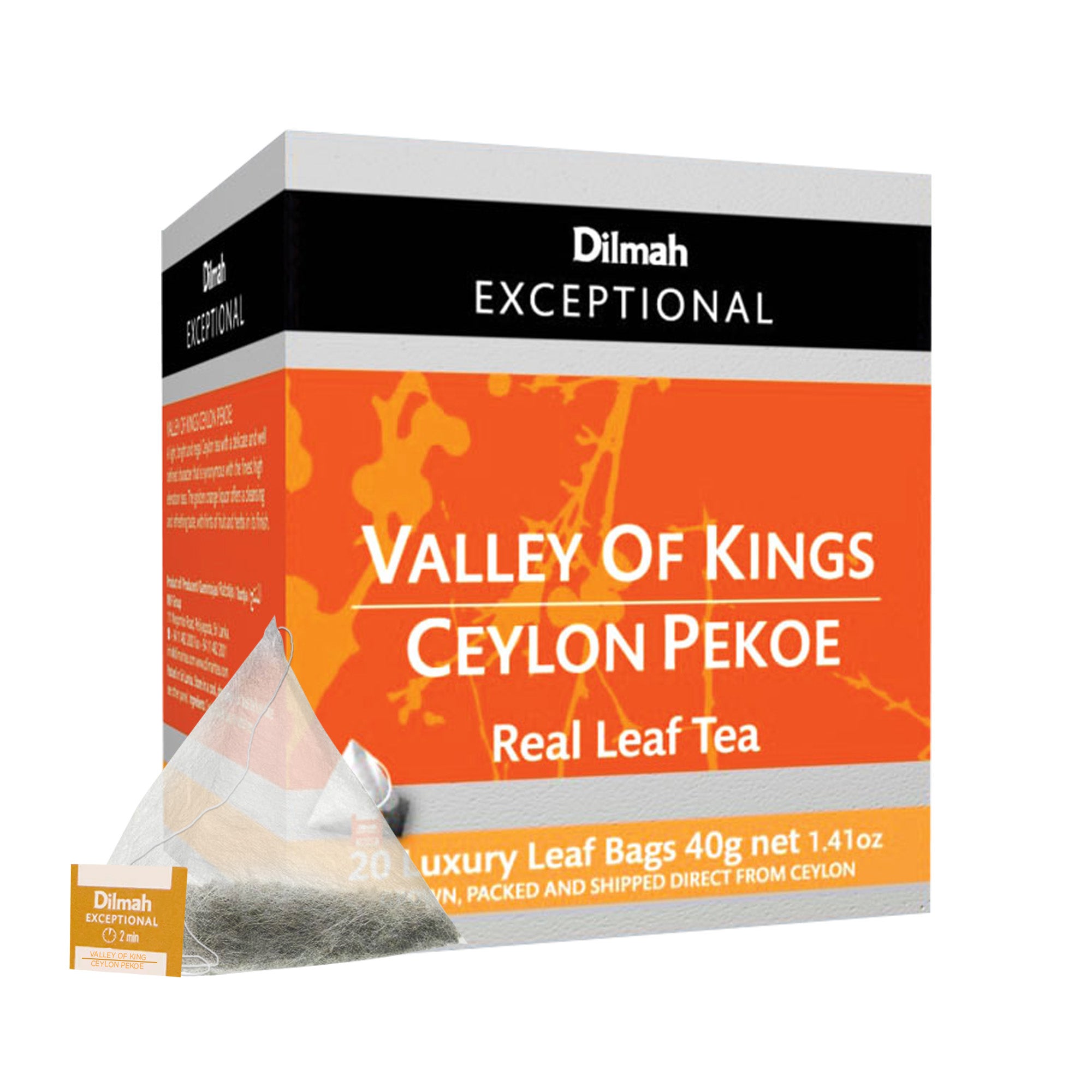 Exceptional Valley of Kings Ceylon Pekoe 20 Pyramid Tea Bags
