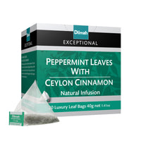 Exceptional Peppermint Leaves With Ceylon Cinnamon Natural Infusion-20 Luxury Leaf Tea Bags