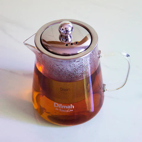 Endane Contemporary Glass Tea Pot With Stainless Steel Strainer (500ml)