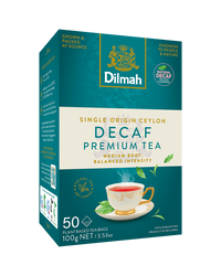 Premium Ceylon Decaffeinated Tea 50 Tagless Tea Bags