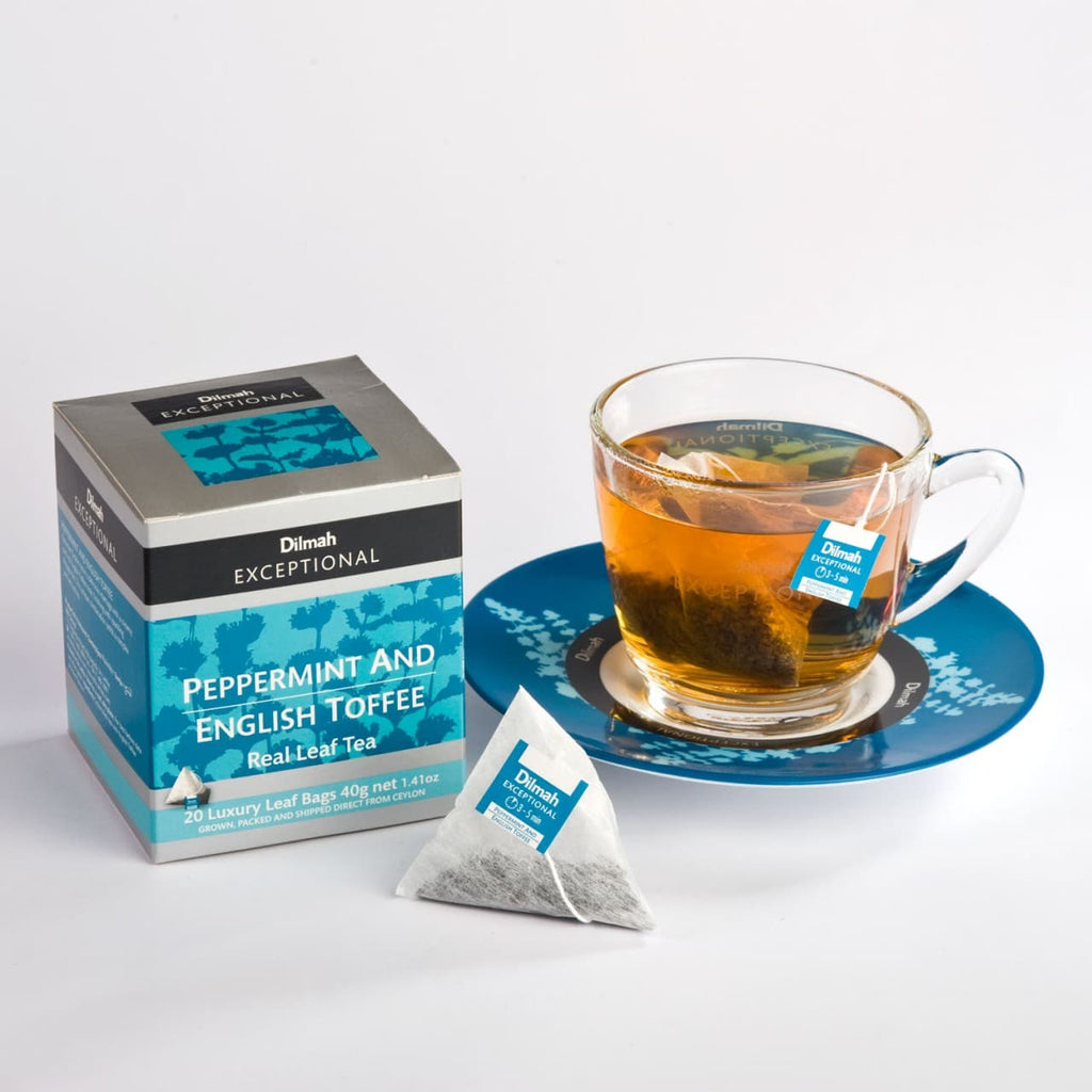 Exceptional Peppermint & English Toffee Ceylon Black Tea-20 Luxury Leaf Tea Bags