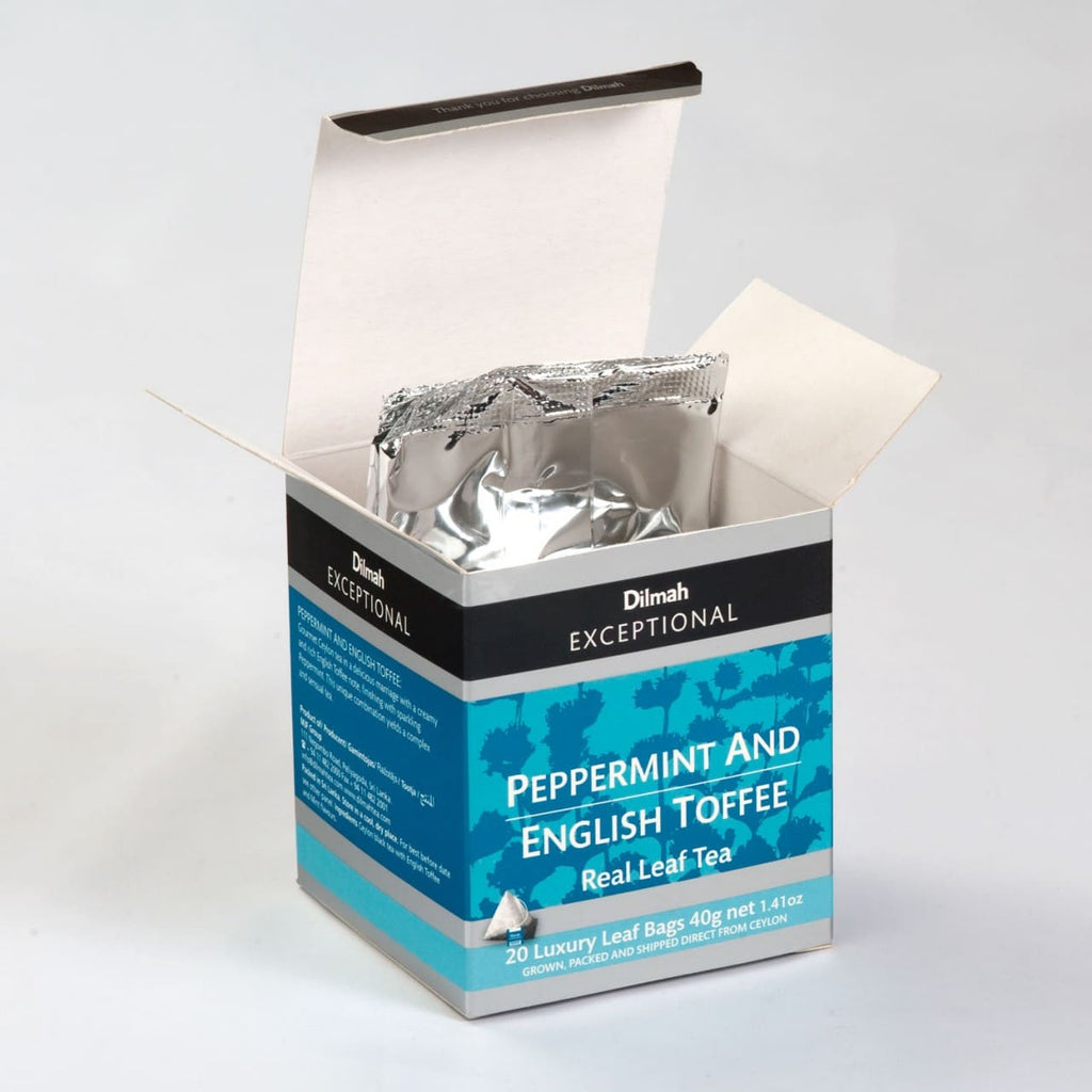 Exceptional Peppermint & English Toffee Ceylon Black Tea-20 Luxury Leaf Tea Bags