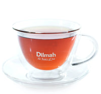 Endane Double Wall Glass Cup & Saucer (220ml)