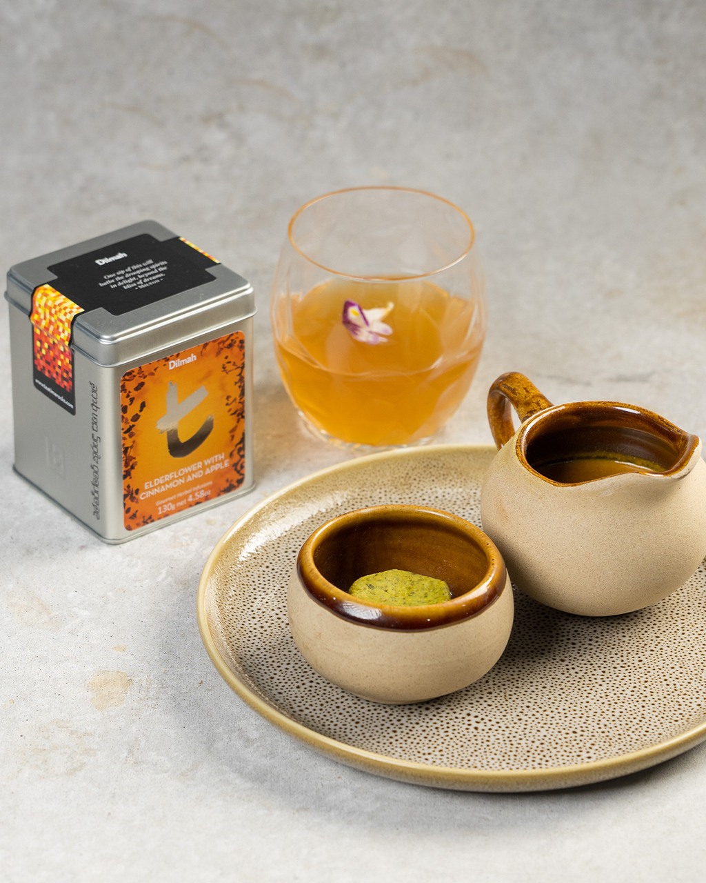 t Series Tin Elderflower with Apple & Cinnamon 130g Loose Leaf Tea