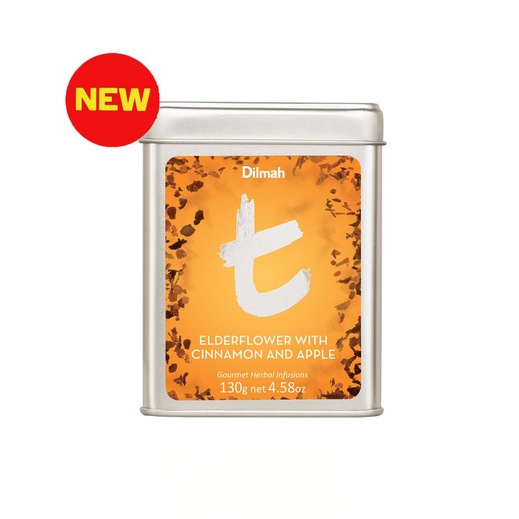 t Series Tin Elderflower with Apple & Cinnamon 130g Loose Leaf Tea