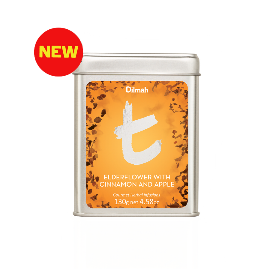 t Series Tin Elderflower with Apple & Cinnamon 130g Loose Leaf Tea