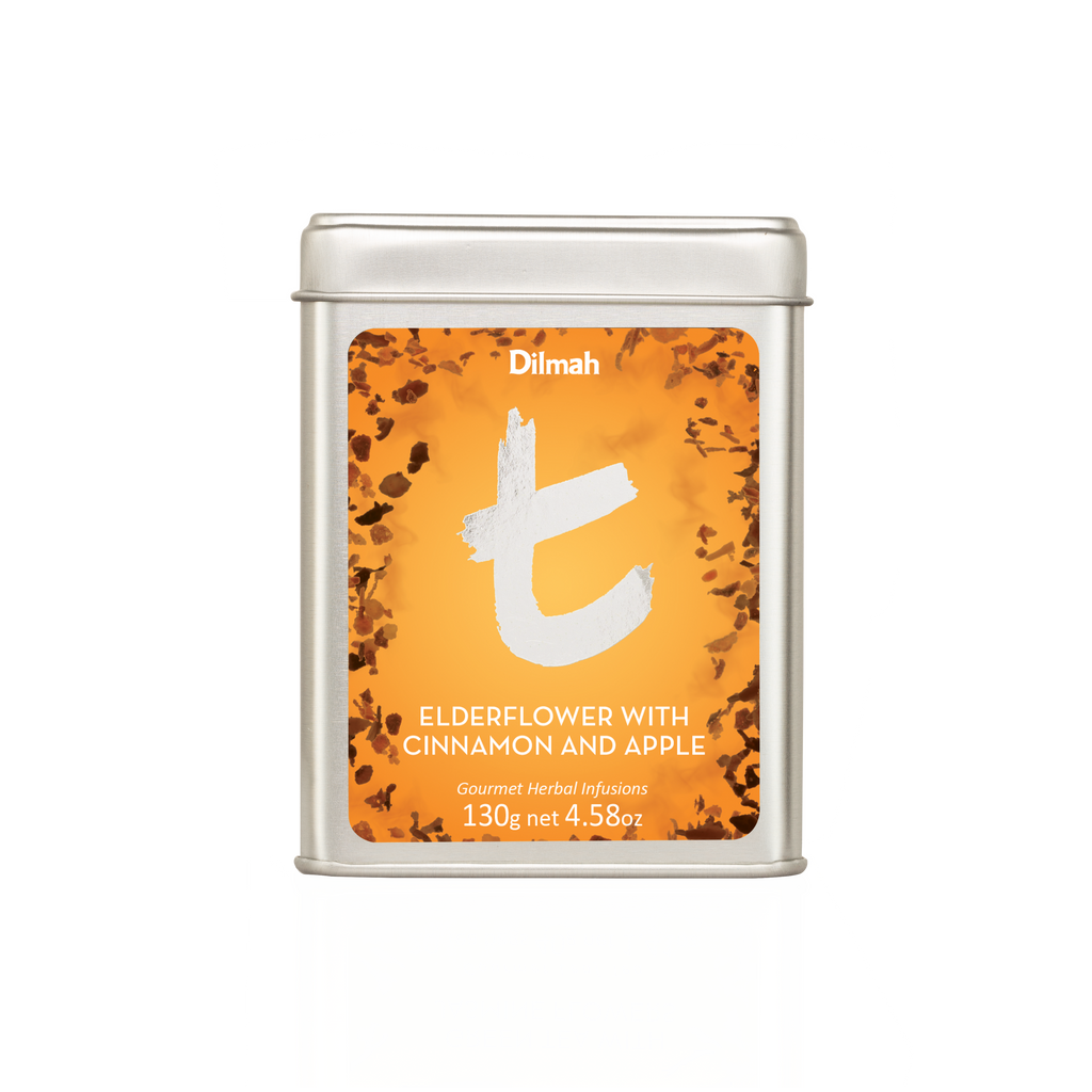 t Series Tin Elderflower with Apple & Cinnamon 130g Loose Leaf Tea