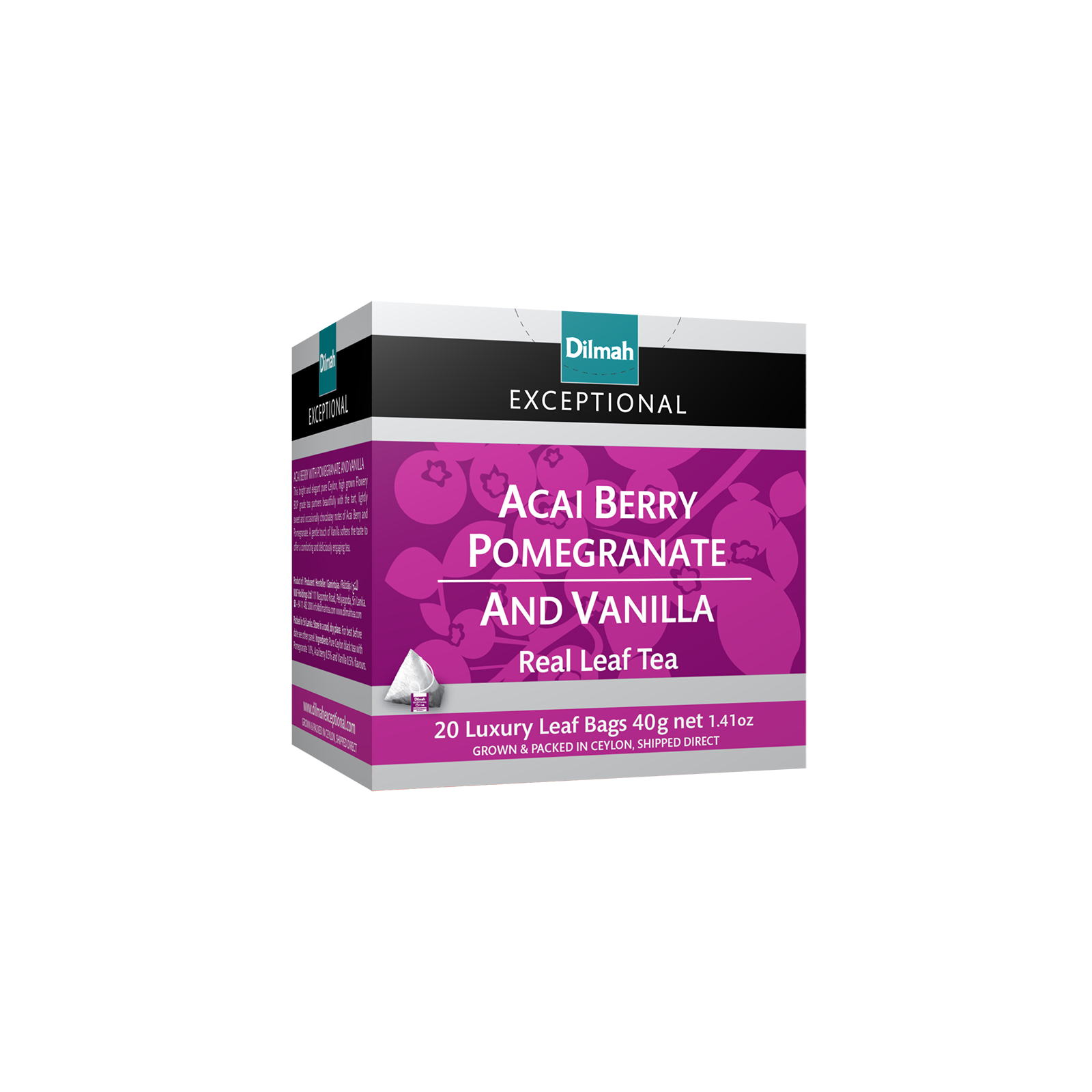 Exceptional Acai Berry, Pomegranate and Vanilla Tea 20 Tea Bags