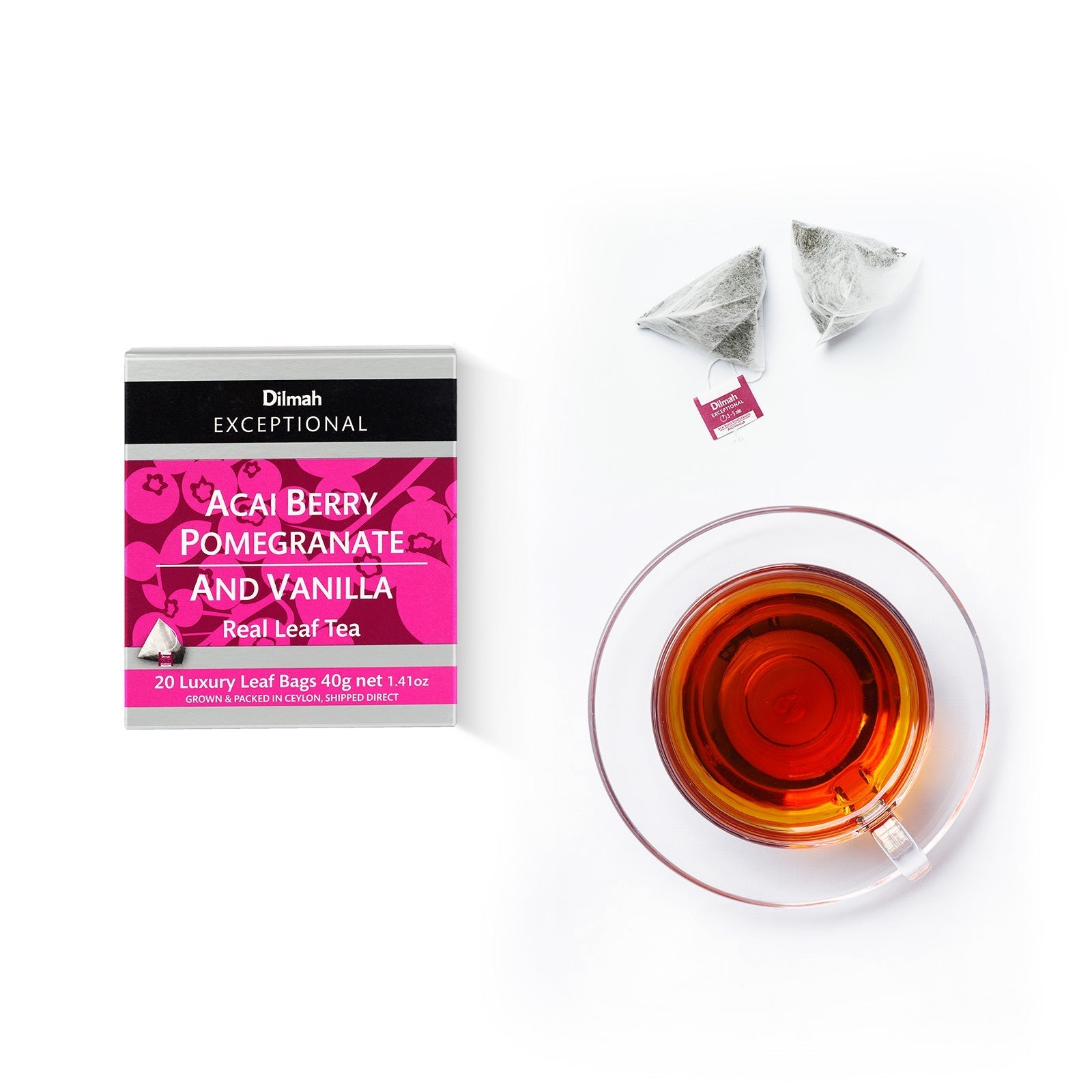 Exceptional Acai Berry, Pomegranate and Vanilla Tea 20 Tea Bags