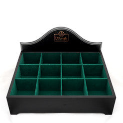 Pos Standard 12 Slot Open Black Wooden Presenter (Empty) Inn