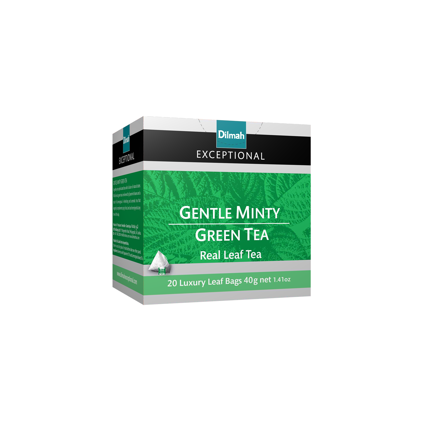 Exceptional Gentle Minty Green Tea 20 Pyramid Tea Bags