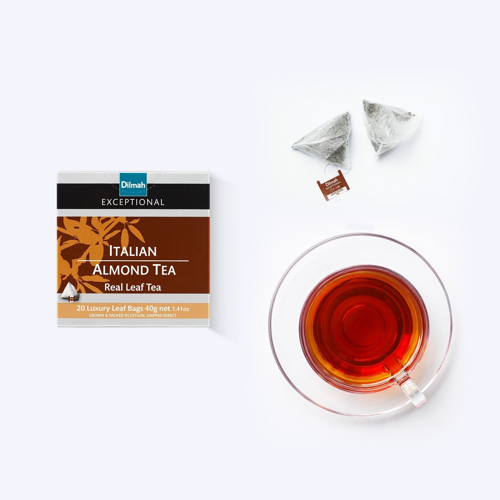EXCEPTIONAL Italian Almond Tea 20 Pyramid Tea Bags