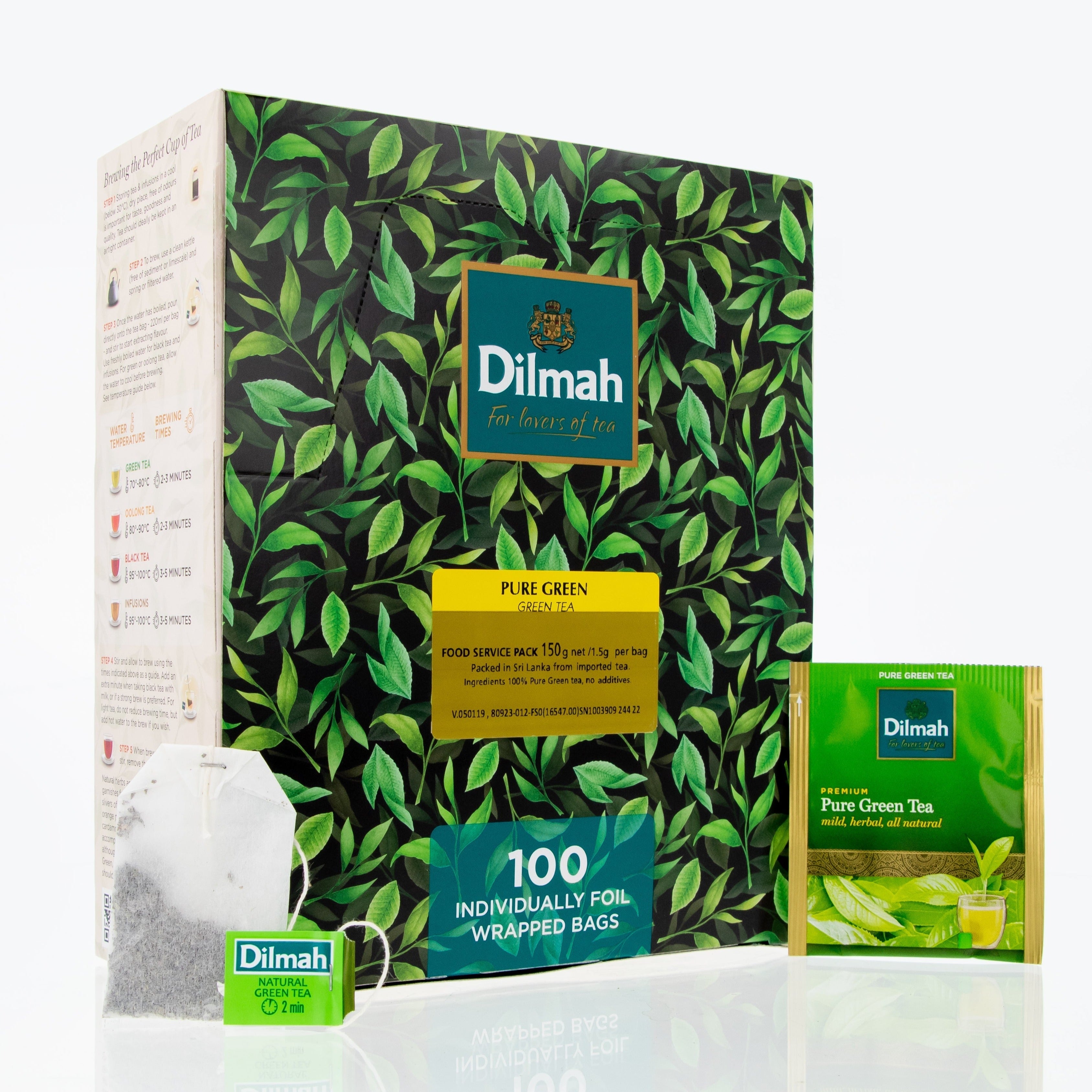 Premium Pure Green Tea 100 Foil Sachets Tea Bags Inn