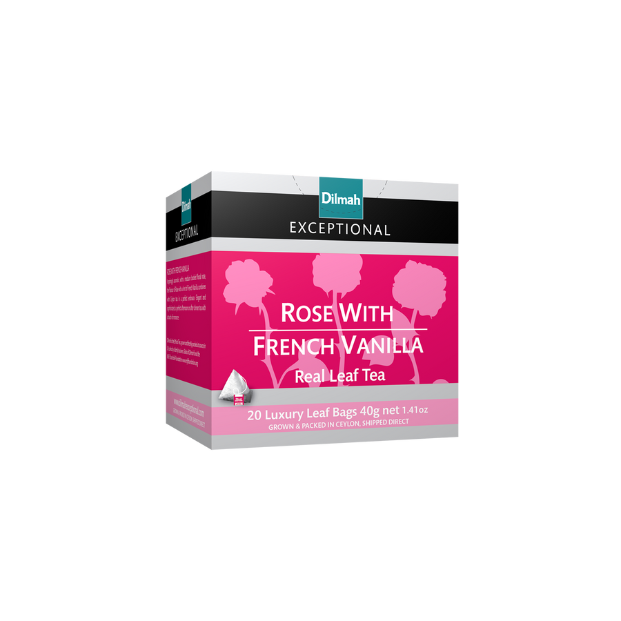 EXCEPTIONAL Rose with French Vanilla 20 Pyramid Tea Bags