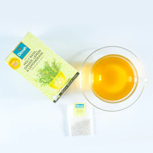 Holy Basil, Ginger, Lemon And Lemongrass Infusion 20 Tagged Tea Bags