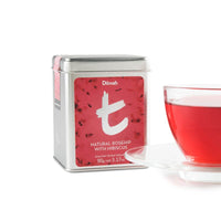 t-Series Tin Natural Rosehip with Hibiscus 100g Loose Leaf Tea